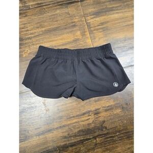 Volcom Black Repreve Recycled Active Shorts Womens Medium Elastic Waist Sporty